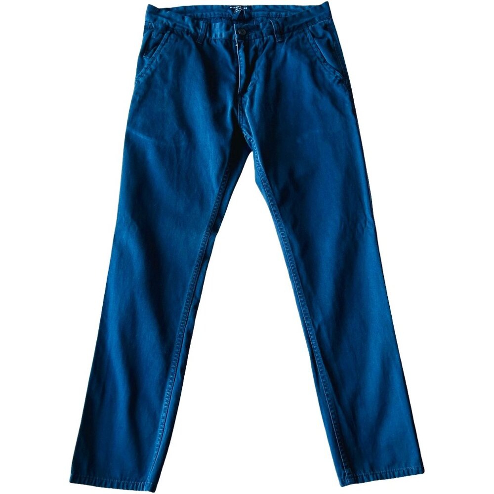 Matchstick Men's Indigo Blue Twill 5-Pocket Pants Jeans Slim Straight Fit